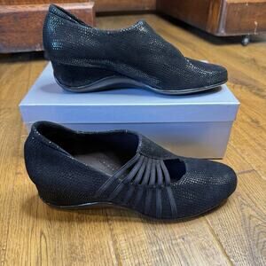 VanEli Sport Women's Size 9.5 N Shoes Black Stretch Comfort Wedge Career Loafers